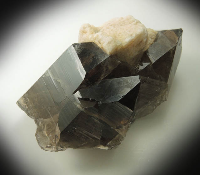 Quartz var. Smoky Quartz with Microcline from Lake George District, Park County, Colorado