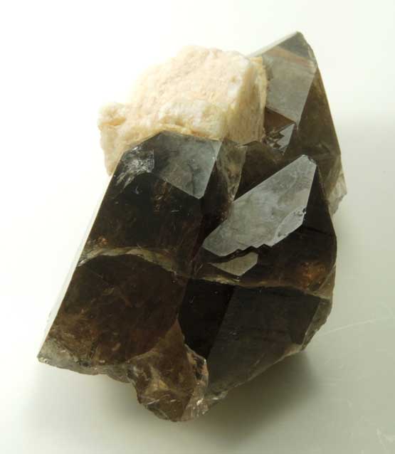 Quartz var. Smoky Quartz with Microcline from Lake George District, Park County, Colorado