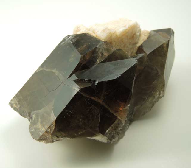 Quartz var. Smoky Quartz with Microcline from Lake George District, Park County, Colorado