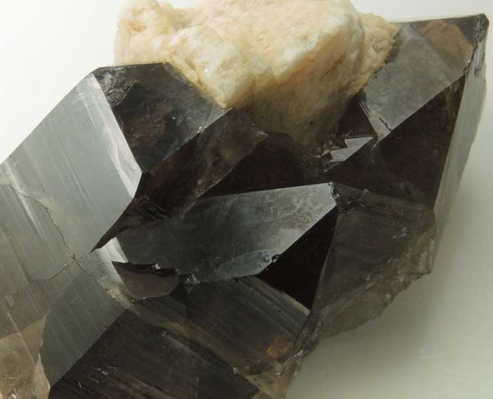 Quartz var. Smoky Quartz with Microcline from Lake George District, Park County, Colorado