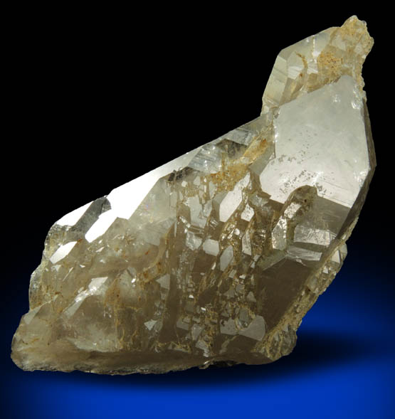 Quartz var. Smoky Quartz (parallel growth) from North Moat Mountain, Bartlett, Carroll County, New Hampshire