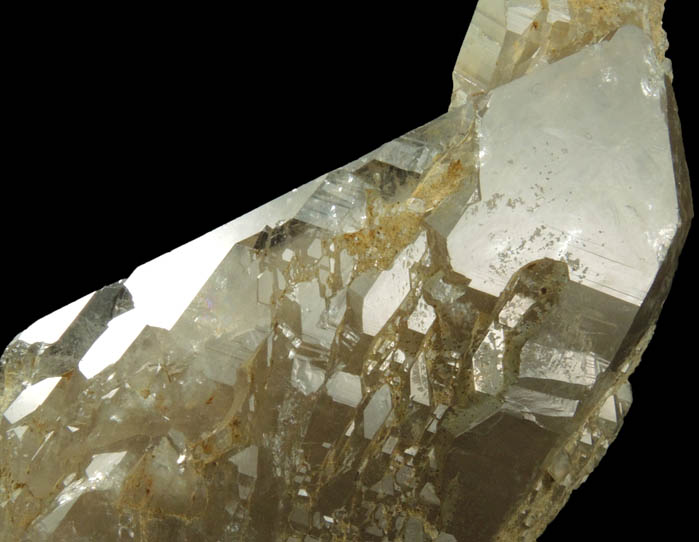 Quartz var. Smoky Quartz (parallel growth) from North Moat Mountain, Bartlett, Carroll County, New Hampshire