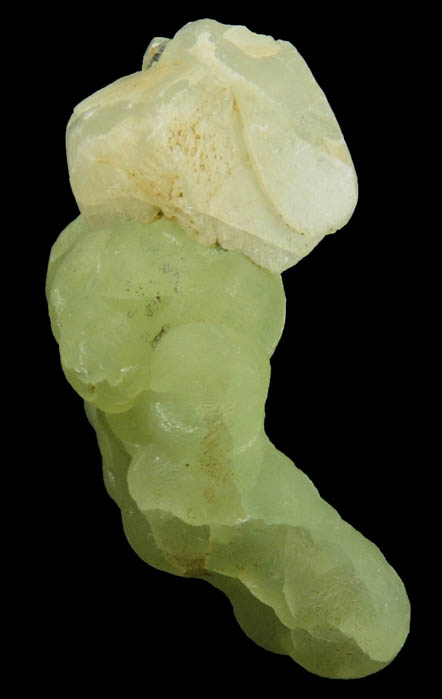 Prehnite with Calcite from Millington Quarry, Bernards Township, Somerset County, New Jersey