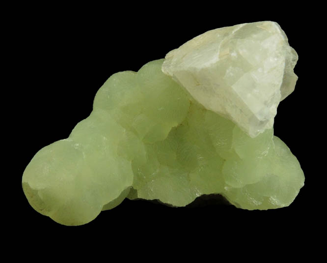 Prehnite with Calcite from Millington Quarry, Bernards Township, Somerset County, New Jersey