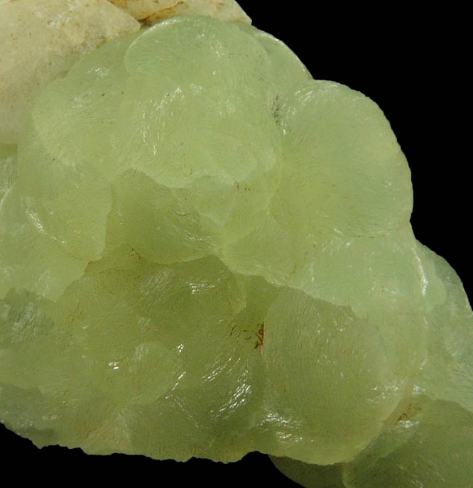 Prehnite with Calcite from Millington Quarry, Bernards Township, Somerset County, New Jersey