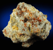 Vanadinite on Calcite from Apex Mine, San Carlos, Manuel Benavides, Chihuahua, Mexico