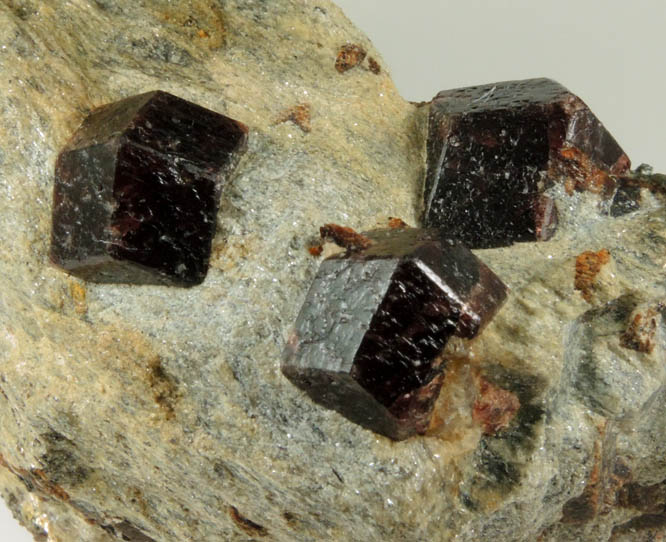 Almandine Garnet from Green's Farm, 750 m. ESE of Roxbury Falls, Roxbury, New Haven County, Connecticut