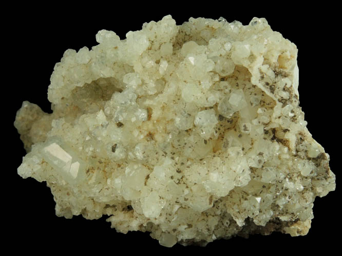 Apophyllite on Datolite with Pyrite and Goethite from Millington Quarry, Bernards Township, Somerset County, New Jersey