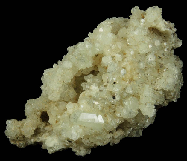 Apophyllite on Datolite with Pyrite and Goethite from Millington Quarry, Bernards Township, Somerset County, New Jersey