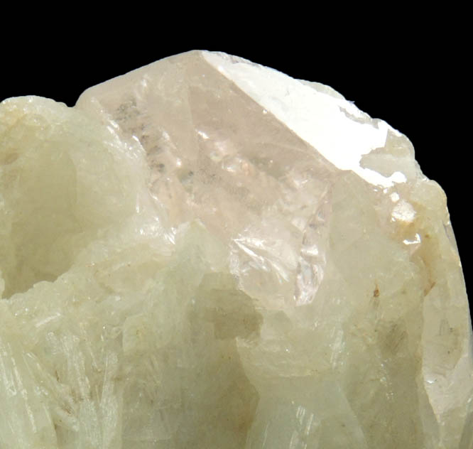 Beryl var. Morganite in Albite var. Cleavelandite from Barra de Salinas, Coronel Murta, Minas Gerais, Brazil