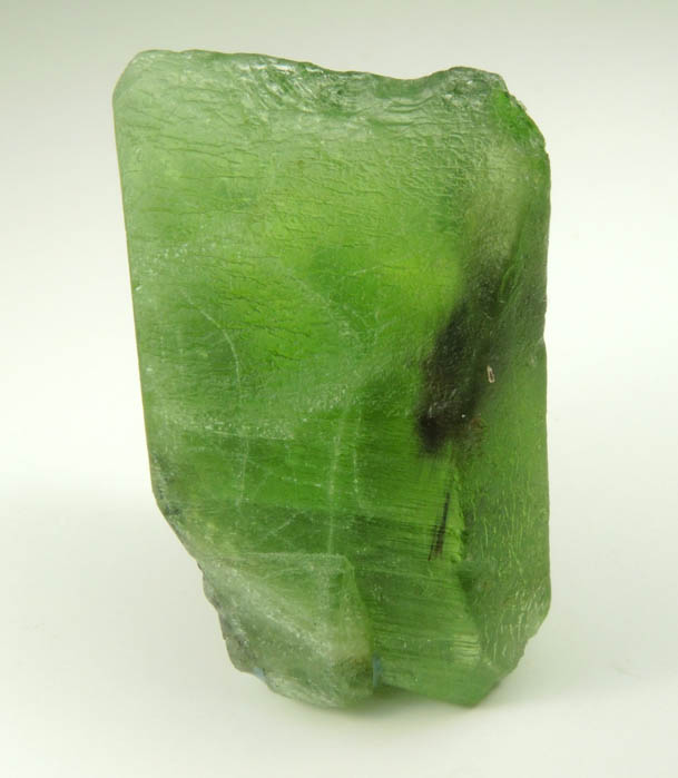 Peridot crystal (gem variety of Forsterite) with Ludwigite inclusions from Suppat, Naran-Kagan Valley, Kohistan District, Khyber Pakhtunkhwa (North-West Frontier Province), Pakistan