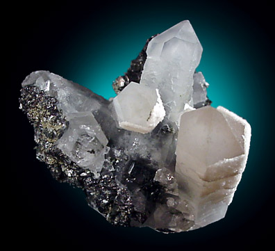 Quartz on Magnetite from Biggenden Mines, Queensland, Australia