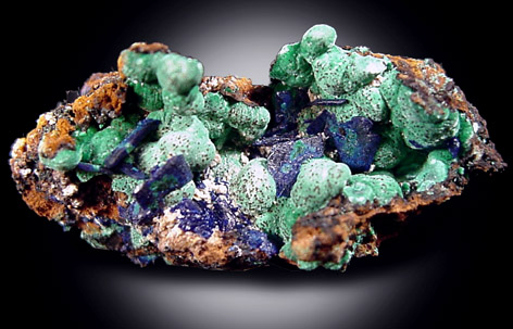 Azurite and Malachite from Morenci Mine, Clifton District, Greenlee County, Arizona