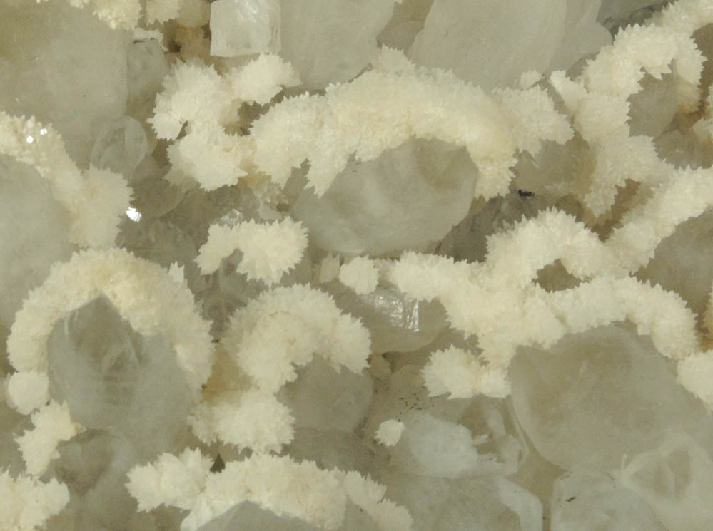 Quartz with Calcite partial overgrowth from Cavnic Mine, Maramures, Romania