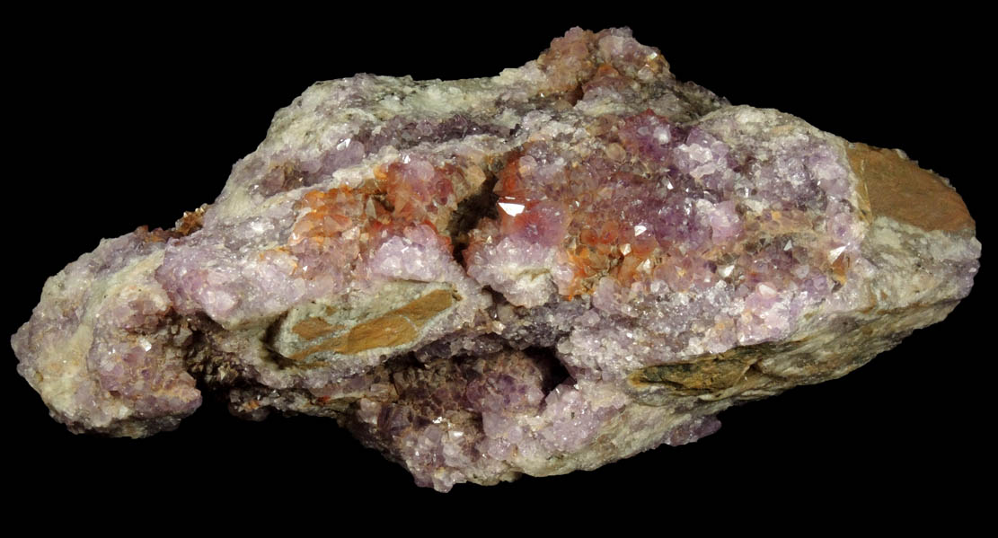 Quartz var. Amethyst Quartz with minor Hematite inclusions from Pearl Station, Thunder Bay District, Ontario, Canada