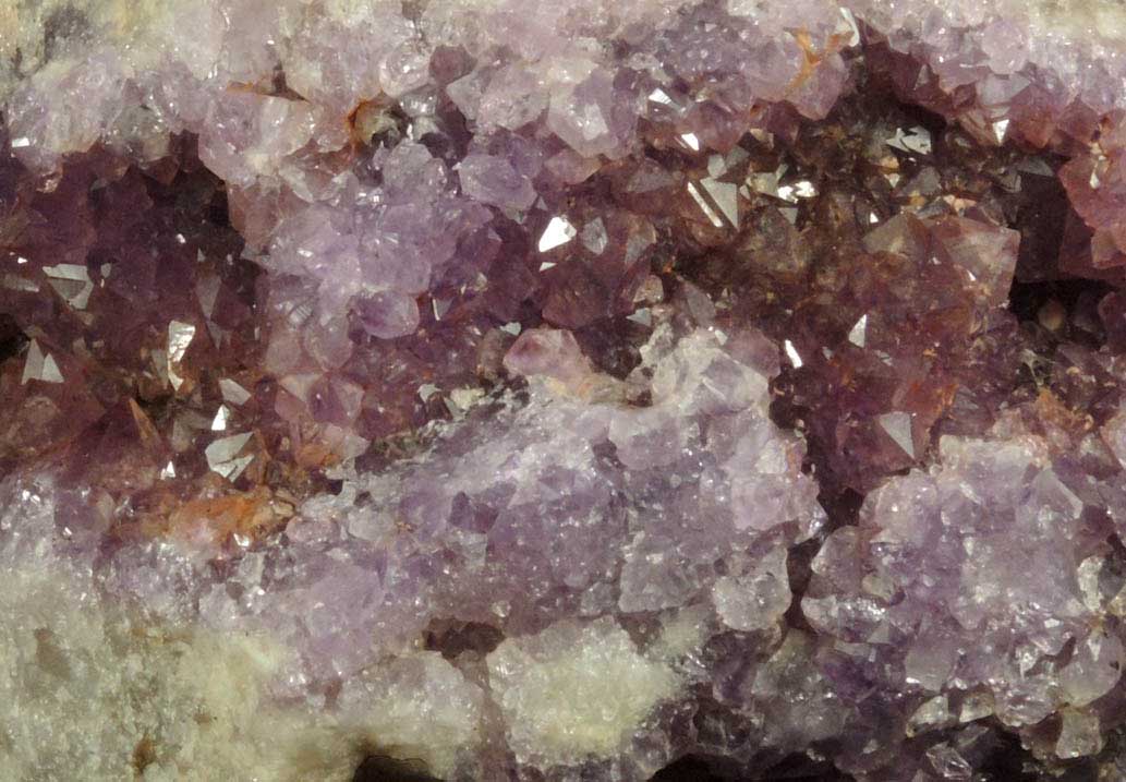 Quartz var. Amethyst Quartz with minor Hematite inclusions from Pearl Station, Thunder Bay District, Ontario, Canada