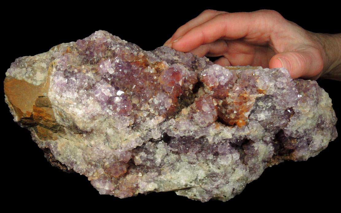 Quartz var. Amethyst Quartz with minor Hematite inclusions from Pearl Station, Thunder Bay District, Ontario, Canada