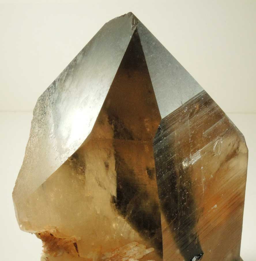 Quartz var. Smoky Quartz with Schorl Tourmaline inclusions from Minas Gerais, Brazil