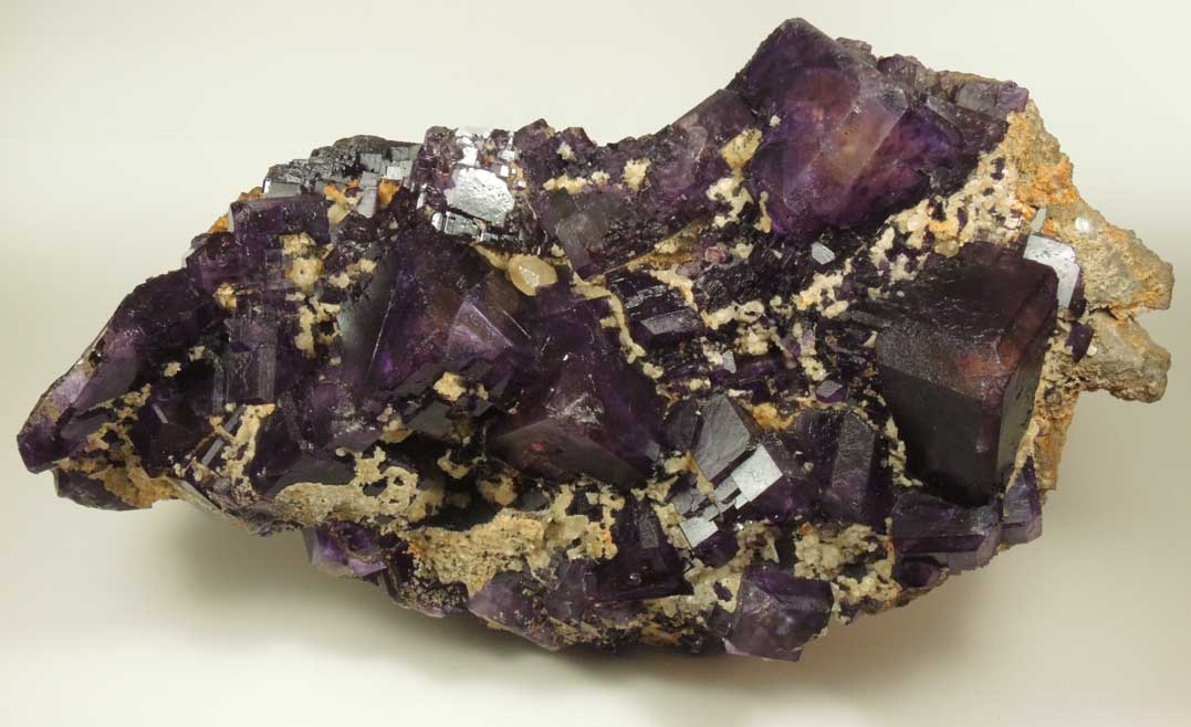 Fluorite with Calcite and Quartz from Caravia-Berbes District, Asturias, Spain