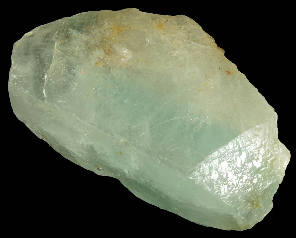 Beryl var. Aquamarine (color-zoned floater crystal) from Minas Gerais, Brazil