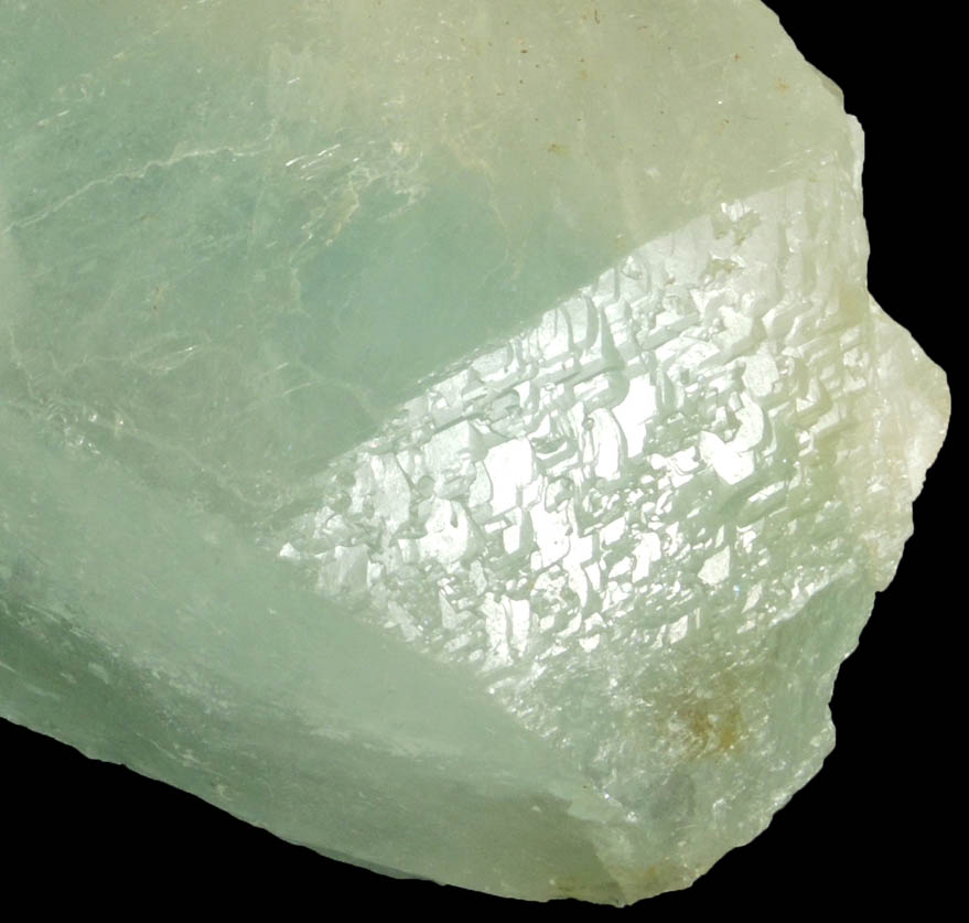 Beryl var. Aquamarine (color-zoned floater crystal) from Minas Gerais, Brazil