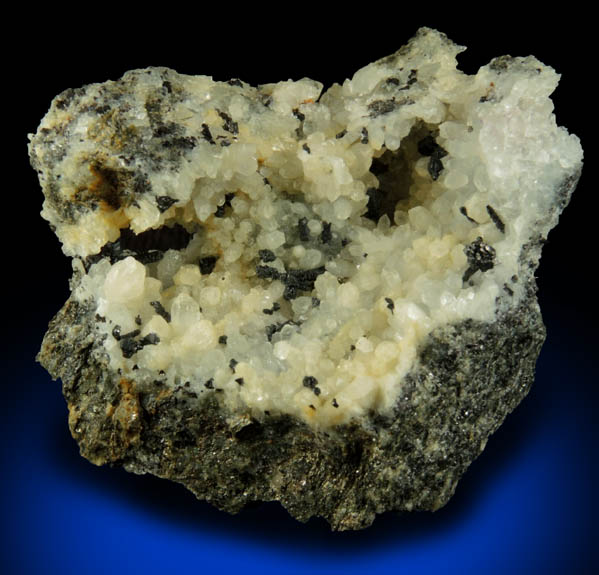 Wurtzite on Quartz with minor Pyrite and Fluorite from railroad cut near Thomaston Dam, Litchfield County, Connecticut