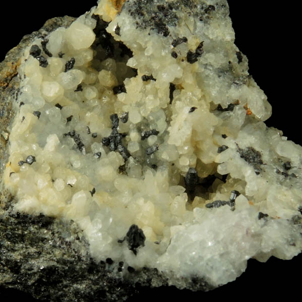 Wurtzite on Quartz with minor Pyrite and Fluorite from railroad cut near Thomaston Dam, Litchfield County, Connecticut