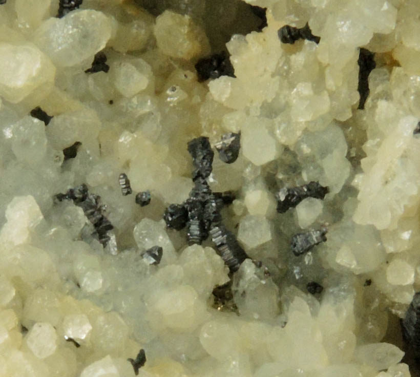 Wurtzite on Quartz with minor Pyrite and Fluorite from railroad cut near Thomaston Dam, Litchfield County, Connecticut