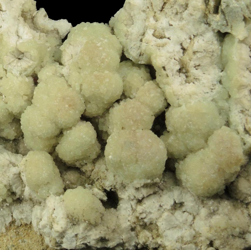 Prehnite pseudomorphs after Anhydrite with Calcite from Silliman Quarry (Woodbury Trap Rock Quarry), east of Woodbury, Litchfield County, Connecticut