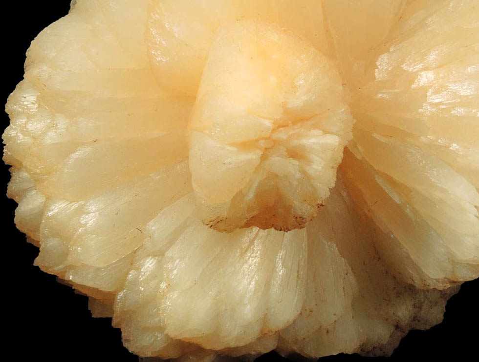 Stilbite (bow-tie-shaped formations) over Heulandite from Aurangabad, Maharashtra, India