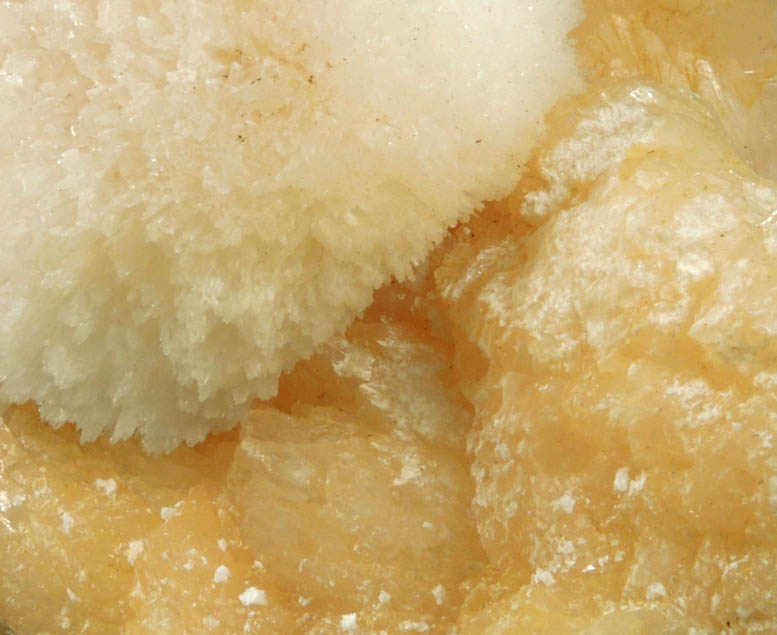 Mesolite on Stilbite from Kannad, Aurangabad, Maharashtra, India