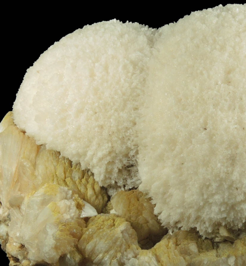 Mesolite on Stilbite from Kannad, Aurangabad, Maharashtra, India