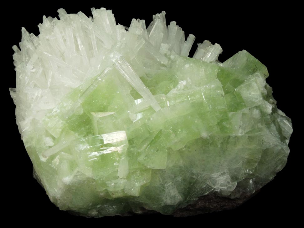 Scolecite and Apophyllite from Bombay Pada Quarry, Mumbai District, Maharashtra, India