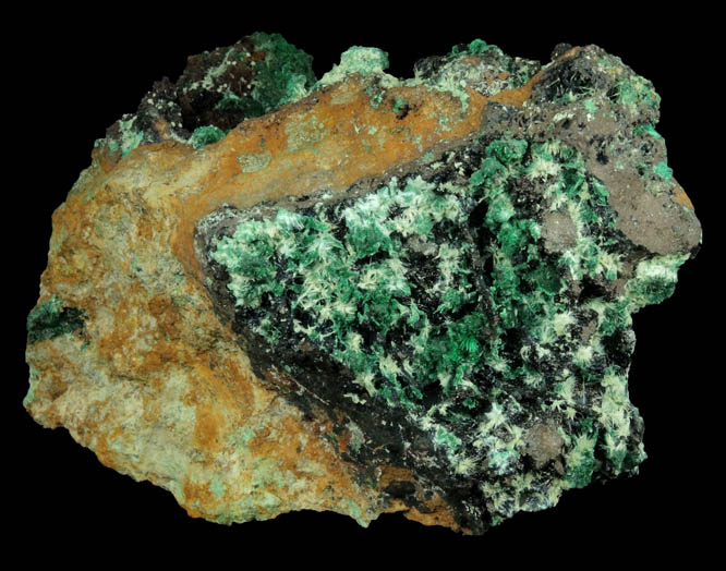 Copper, Malachite, Tenorite from Bisbee, Warren District, Cochise County, Arizona