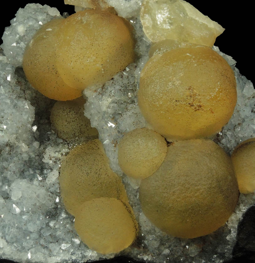 Fluorite on Quartz from Nashik District, Maharashtra, India