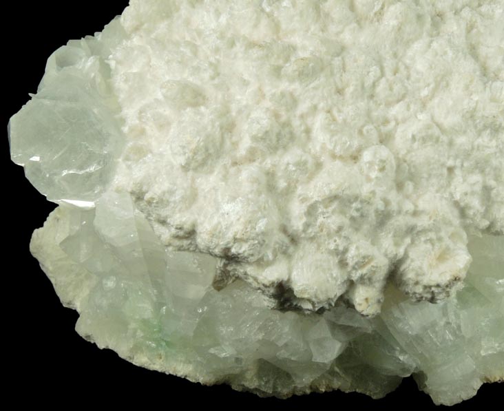 Mordenite on Apophyllite and Heulandite from Aurangabad, Maharashtra, India