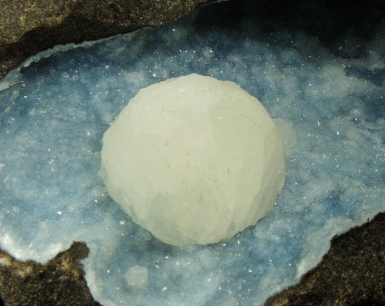 Gyrolite and Chabazite on Quartz from Mumbai District, Maharashtra, India