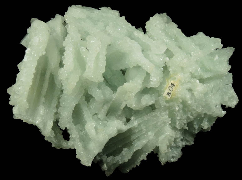 Apophyllite on Prehnite pseudomorphs after Laumontite from Mumbai District, Maharashtra, India