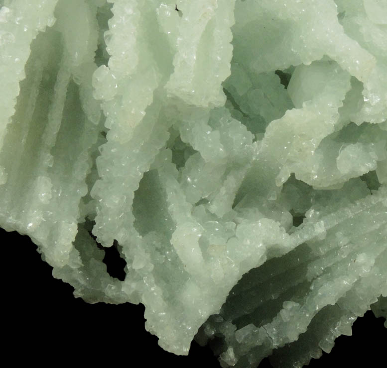 Apophyllite on Prehnite pseudomorphs after Laumontite from Mumbai District, Maharashtra, India