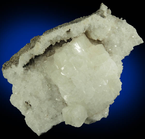 Heulandite on Quartz from Prospect Park Quarry, Prospect Park, Passaic County, New Jersey