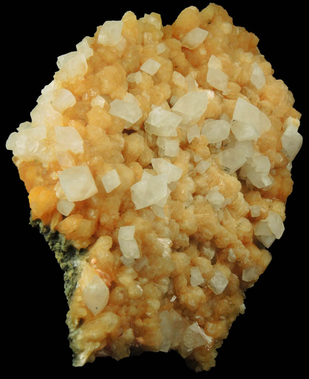 Stilbite with Calcite from Moore's Station Quarry, 44 km northeast of Philadelphia, Mercer County, New Jersey