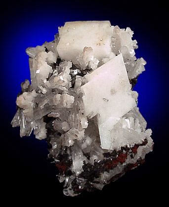 Hemimorphite and Calcite from Mina el Potos, Santa Eulalia District, Aquiles Serdn, Chihuahua, Mexico