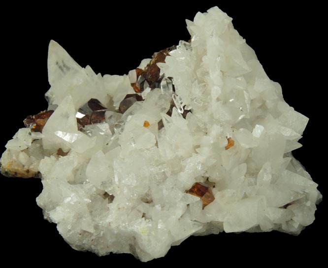 Sphalerite on Calcite from Root Glen, Clinton, Oneida County, New York