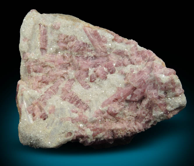 Elbaite var. Rubellite Tourmaline in Lepidolite from Pala District, San Diego County, California