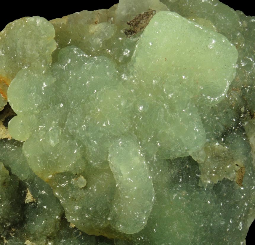 Prehnite with pseudomorphs after Anhydrite from Upper New Street Quarry, Paterson, Passaic County, New Jersey