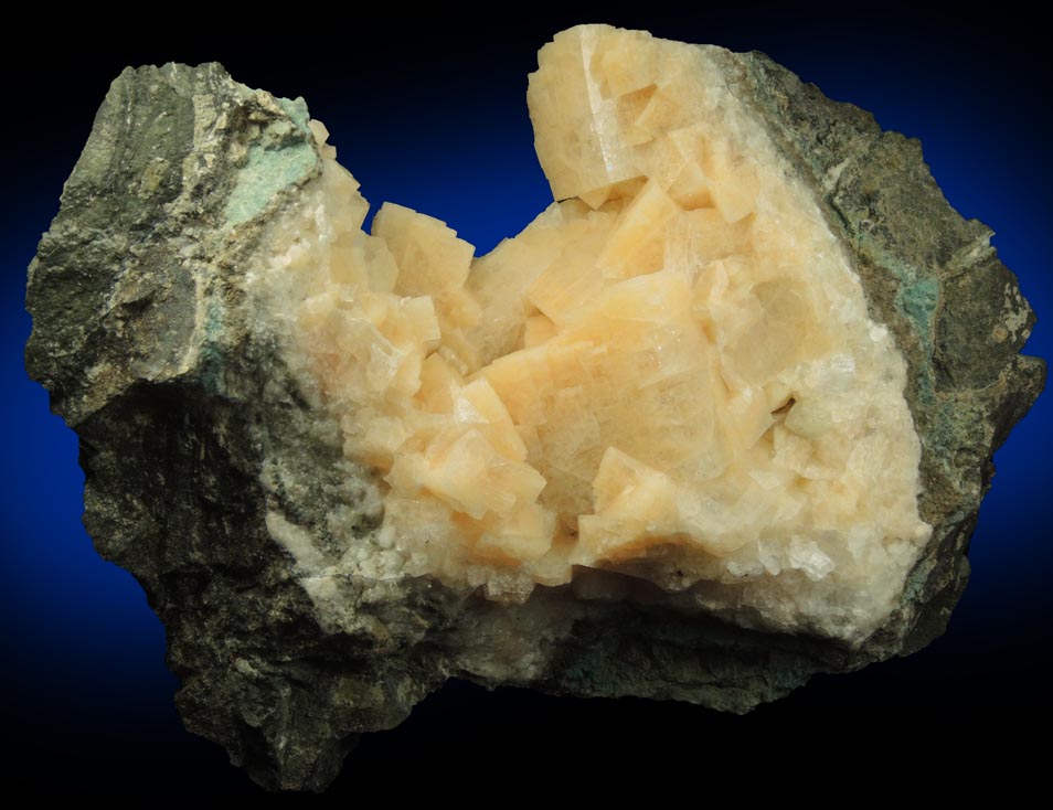 Chabazite on Calcite from Upper New Street Quarry, Paterson, Passaic County, New Jersey