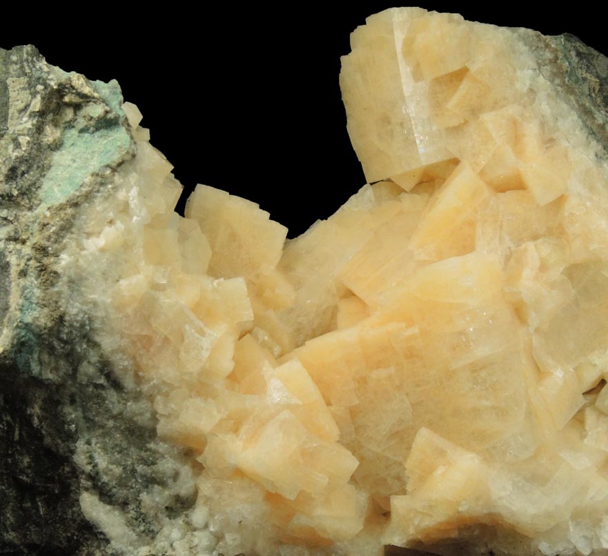 Chabazite on Calcite from Upper New Street Quarry, Paterson, Passaic County, New Jersey