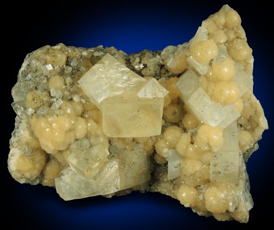 Stilbite and Calcite from Millington Quarry, Bernards Township, Somerset County, New Jersey