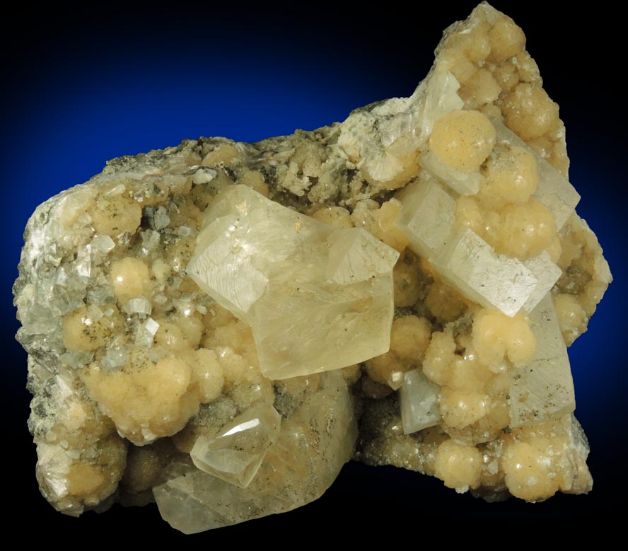 Stilbite and Calcite from Millington Quarry, Bernards Township, Somerset County, New Jersey