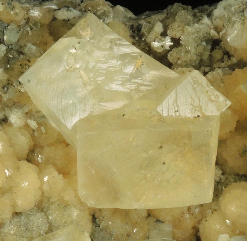 Stilbite and Calcite from Millington Quarry, Bernards Township, Somerset County, New Jersey